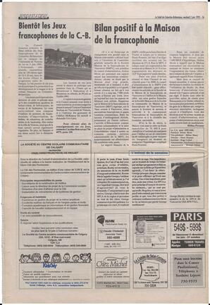Le Soleil de Colombie-Britannique, June 2, 1995, page 16