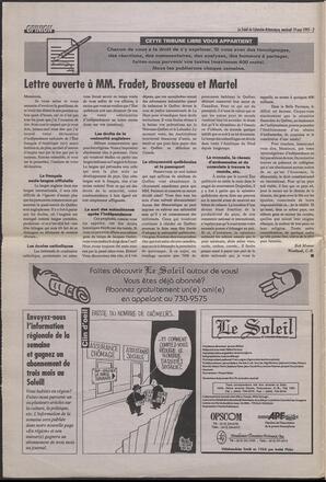 Le Soleil de Colombie-Britannique, May 19, 1995, page 2