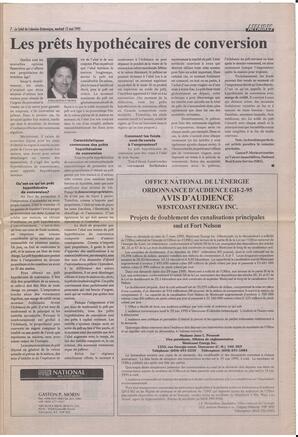 Le Soleil de Colombie-Britannique, May 12, 1995, page 7