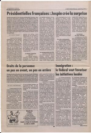 Le Soleil de Colombie-Britannique, April 28, 1995, page 4