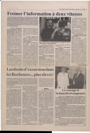 Le Soleil de Colombie-Britannique, April 14, 1995, page 4