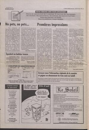 Le Soleil de Colombie-Britannique, March 24, 1995, page 2