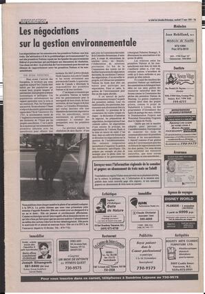 Le Soleil de Colombie-Britannique, March 17, 1995, page 20