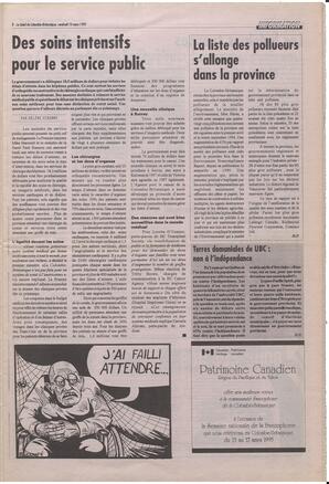 Le Soleil de Colombie-Britannique, March 10, 1995, page 5