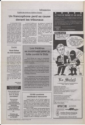 Le Soleil de Colombie-Britannique, February 24, 1995, page 2