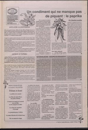Le Soleil de Colombie-Britannique, February 10, 1995, page 13