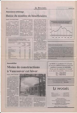 Le Soleil de Colombie-Britannique, January 20, 1995, page 8