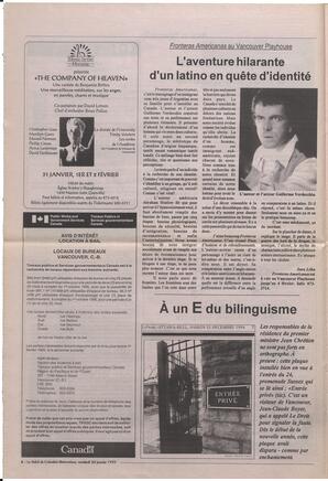 Le Soleil de Colombie-Britannique, January 20, 1995, page 6
