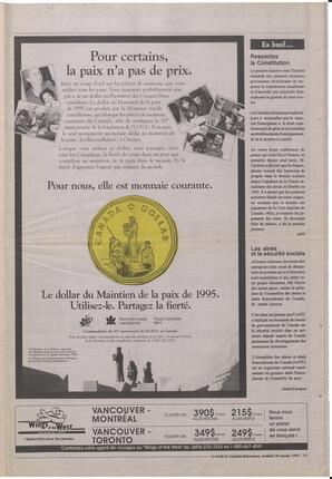 Le Soleil de Colombie-Britannique, January 20, 1995, page 15
