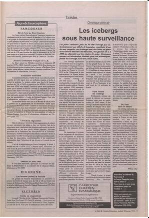 Le Soleil de Colombie-Britannique, January 20, 1995, page 11
