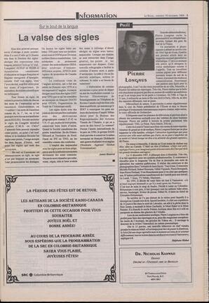Le Soleil de Colombie-Britannique, December 16, 1994, page 3