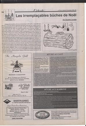 Le Soleil de Colombie-Britannique, December 16, 1994, page 20