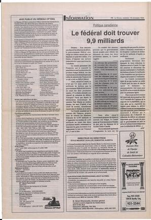 Le Soleil de Colombie-Britannique, December 16, 1994, page 10