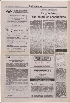 Le Soleil de Colombie-Britannique, December 9, 1994, page 4