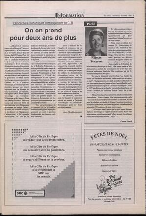 Le Soleil de Colombie-Britannique, December 2, 1994, page 3