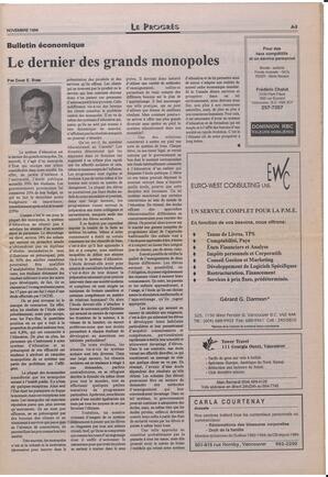 Le Soleil de Colombie-Britannique, November 18, 1994, page 9