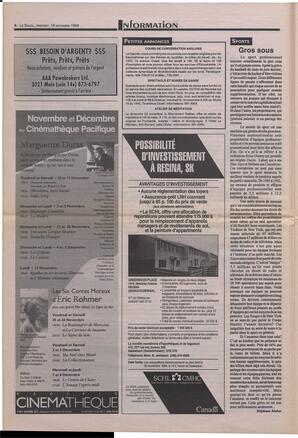 Le Soleil de Colombie-Britannique, November 18, 1994, page 4