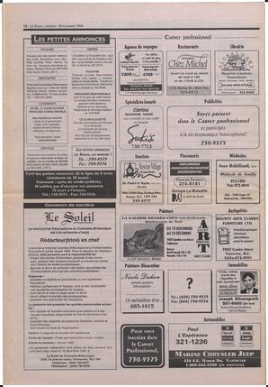 Le Soleil de Colombie-Britannique, November 18, 1994, page 16
