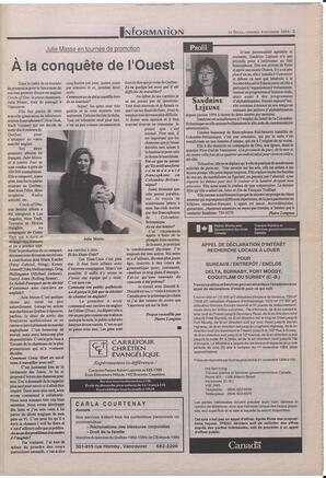 Le Soleil de Colombie-Britannique, November 4, 1994, page 3