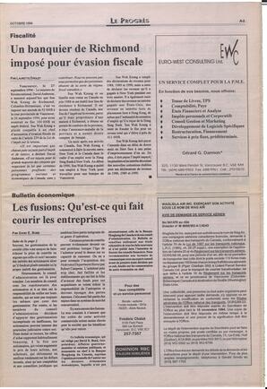 Le Soleil de Colombie-Britannique, October 14, 1994, page 9