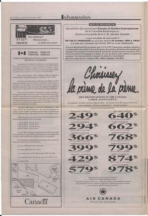Le Soleil de Colombie-Britannique, October 14, 1994, page 4