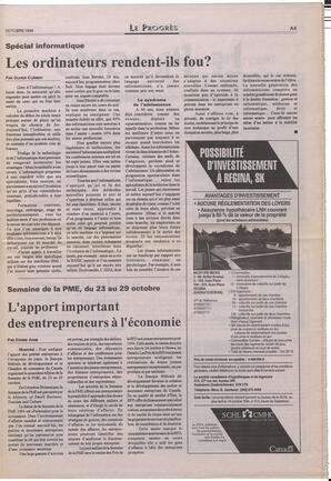 Le Soleil de Colombie-Britannique, October 14, 1994, page 11