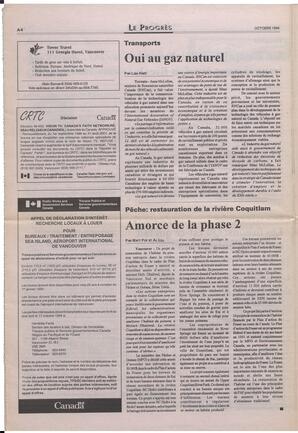 Le Soleil de Colombie-Britannique, October 14, 1994, page 10