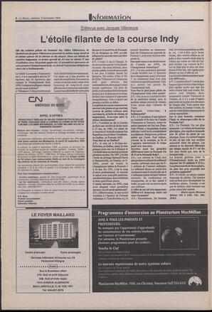 Le Soleil de Colombie-Britannique, September 2, 1994, page 4