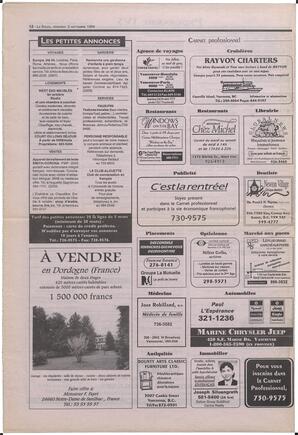 Le Soleil de Colombie-Britannique, September 2, 1994, page 12