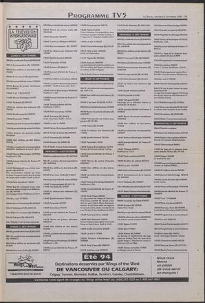 Le Soleil de Colombie-Britannique, September 2, 1994, page 11