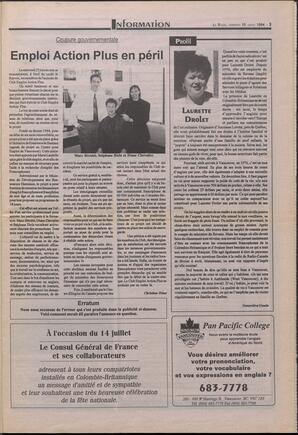 Le Soleil de Colombie-Britannique, July 15, 1994, page 3