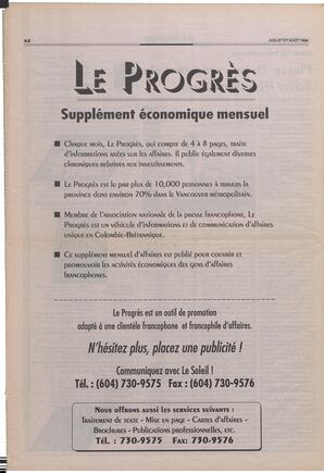 Le Soleil de Colombie-Britannique, July 15, 1994, page 14