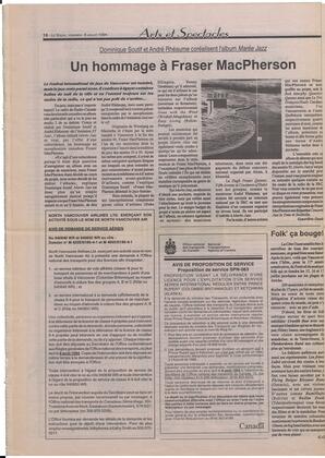Le Soleil de Colombie-Britannique, July 8, 1994, page 18