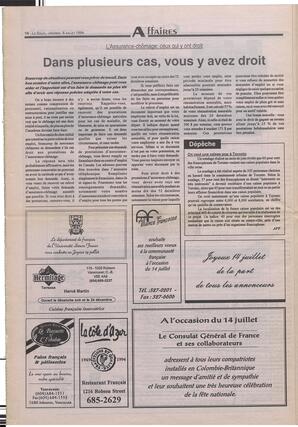 Le Soleil de Colombie-Britannique, July 8, 1994, page 16