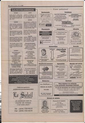 Le Soleil de Colombie-Britannique, June 17, 1994, page 20