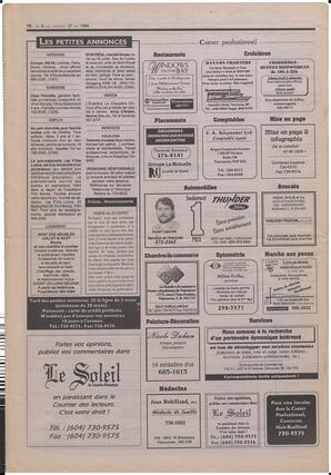 Le Soleil de Colombie-Britannique, May 27, 1994, page 16