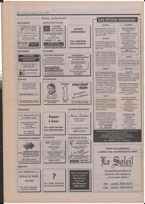 Le Soleil de Colombie-Britannique, May 13, 1994, page 20