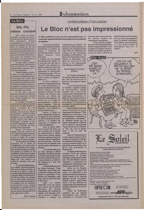 Le Soleil de Colombie-Britannique, May 13, 1994, page 2