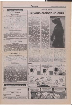 Le Soleil de Colombie-Britannique, May 13, 1994, page 15