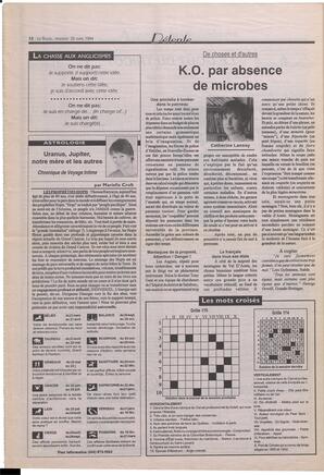 Le Soleil de Colombie-Britannique, April 22, 1994, page 12