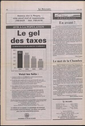 Le Soleil de Colombie-Britannique, April 15, 1994, page 8