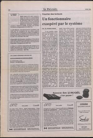 Le Soleil de Colombie-Britannique, April 15, 1994, page 12