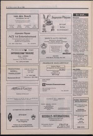 Le Soleil de Colombie-Britannique, March 25, 1994, page 4