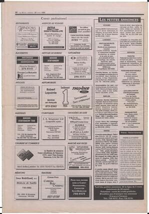 Le Soleil de Colombie-Britannique, March 25, 1994, page 20