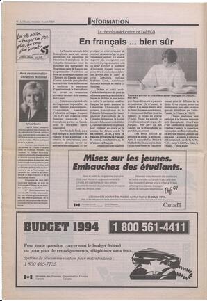 Le Soleil de Colombie-Britannique, March 4, 1994, page 6