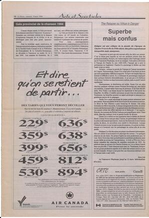 Le Soleil de Colombie-Britannique, March 4, 1994, page 10