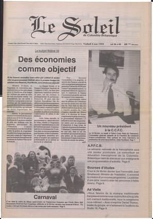 Le Soleil de Colombie-Britannique, March 4, 1994, page 1