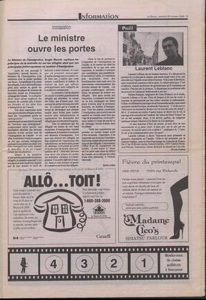 Le Soleil de Colombie-Britannique, February 25, 1994, page 3