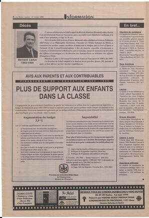 Le Soleil de Colombie-Britannique, February 11, 1994, page 8