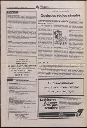 Le Soleil de Colombie-Britannique, January 14, 1994, page 4